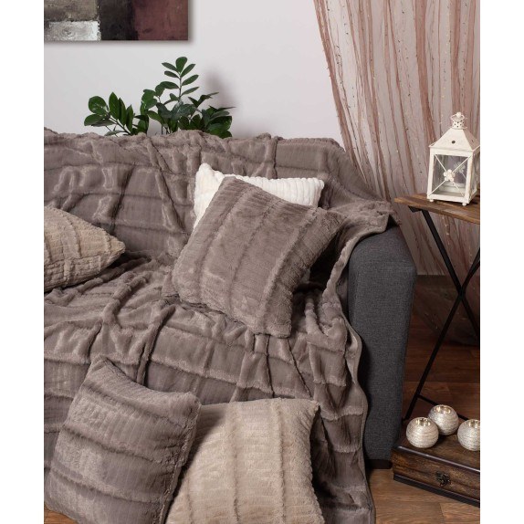 Μαξιλαροθήκη Διακόσμησης Silk Fashion Stripe Γκρι 45x45