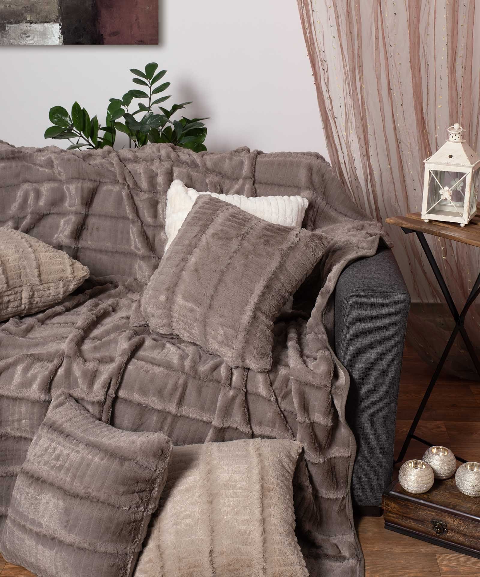 Μαξιλαροθήκη Διακόσμησης Silk Fashion Stripe Γκρί 65x65