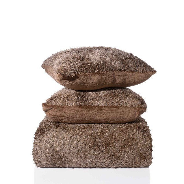 Ριχτάρι Διθέσιου Silk Fashion Astrakan Μπέζ...