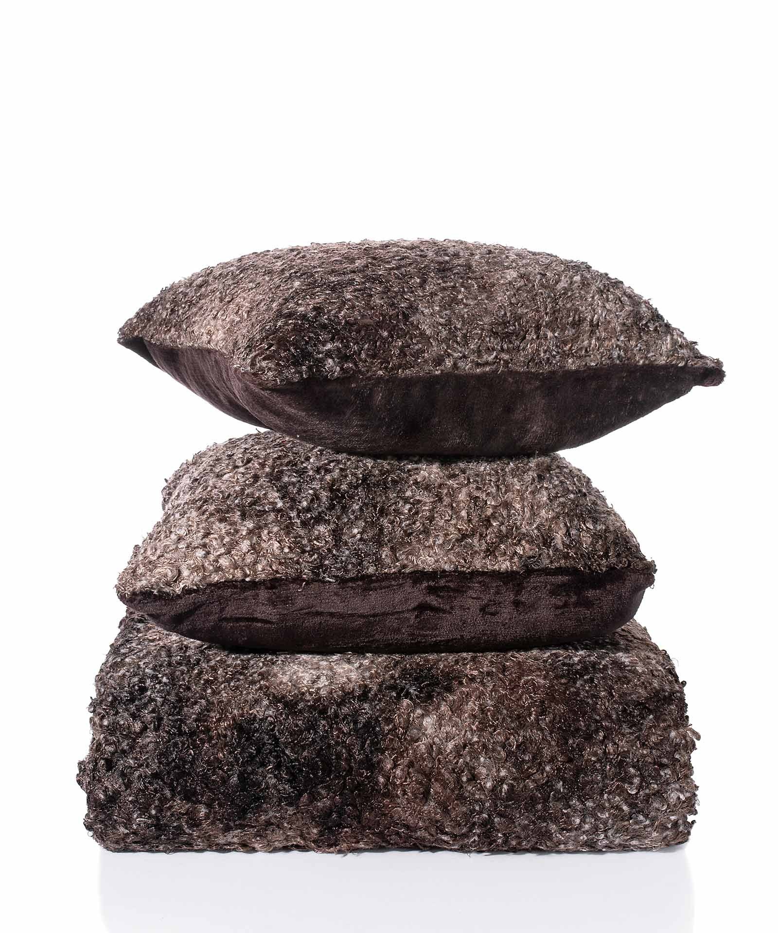 Ριχτάρι Διθέσιου Silk Fashion Astrakan Καφέ 180x250