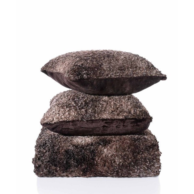 Ριχτάρι Τριθέσιου Silk Fashion Astrakan Καφέ...