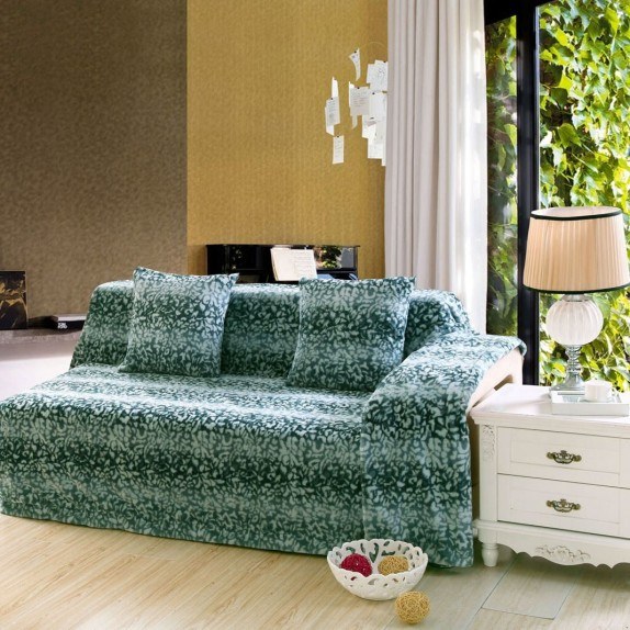 Ριχτάρι Τριθέσιου Silk Fashion Leopard Μπλέ 180x320