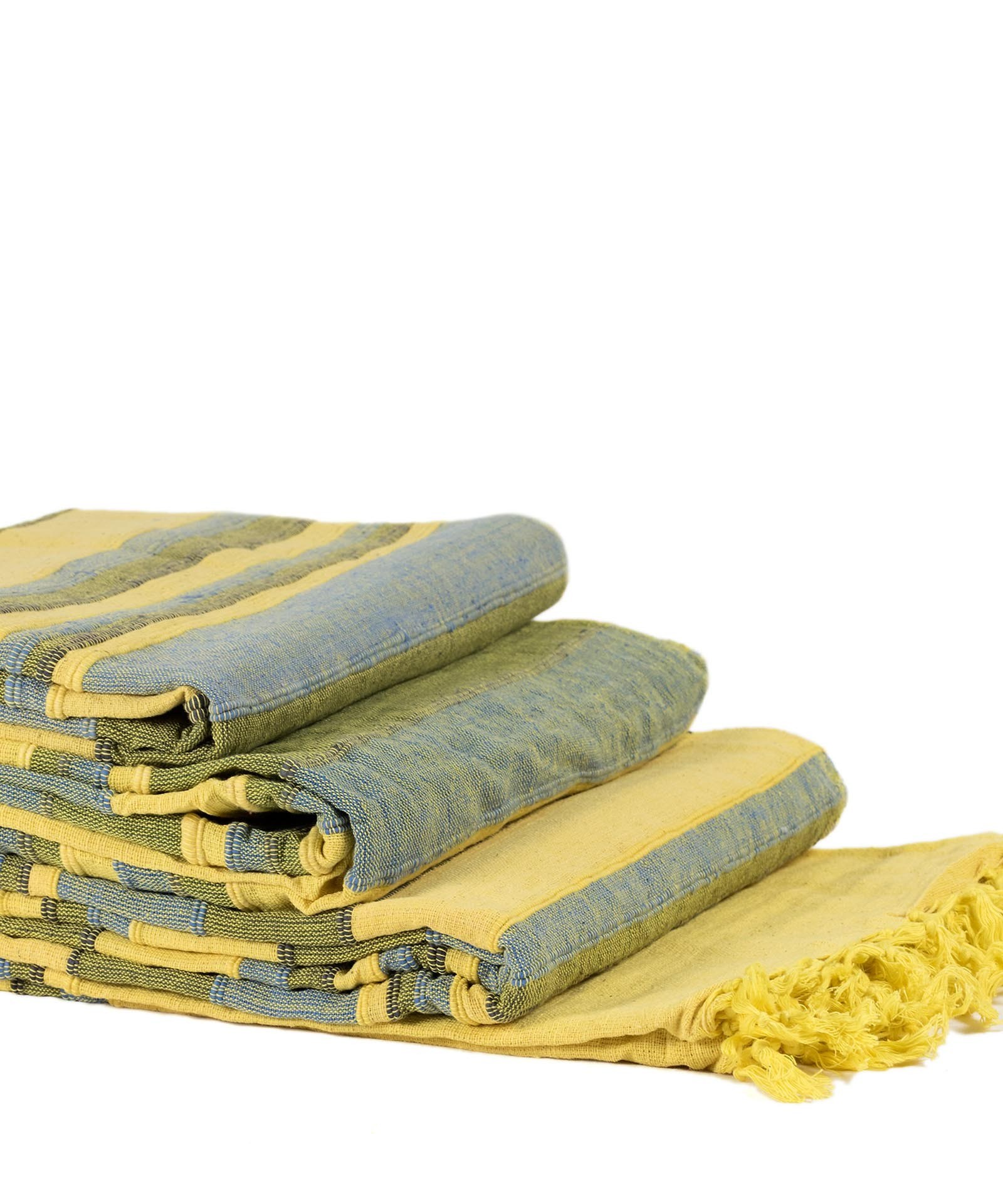 Σετ Ριχτάρια 3 Τεμαχίων Silk Fashion Kerala Κίτρινο/Πρά