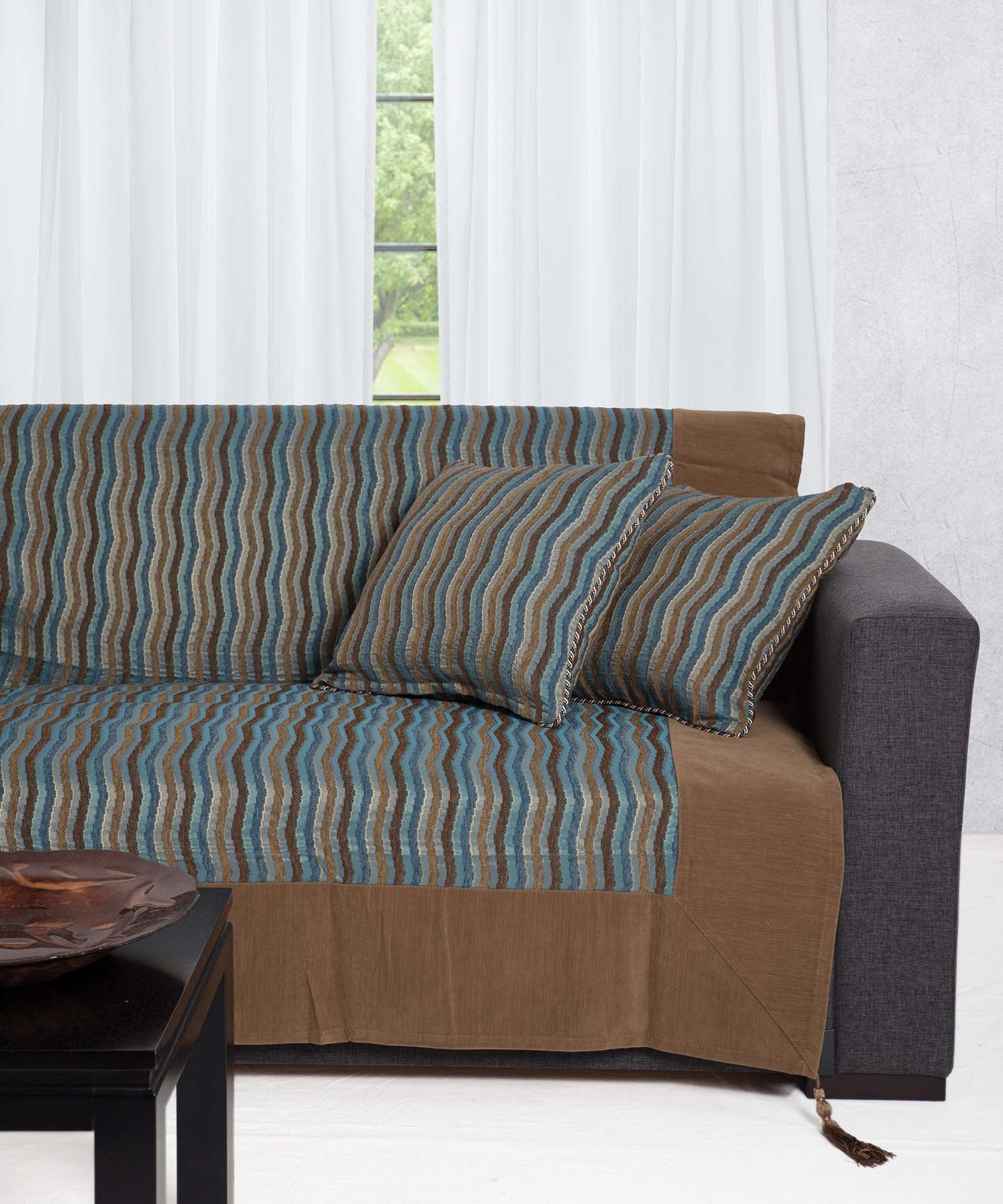 Ριχτάρι Διθέσιου Silk Fashion 602 Κύμα Μπλέ 180x250