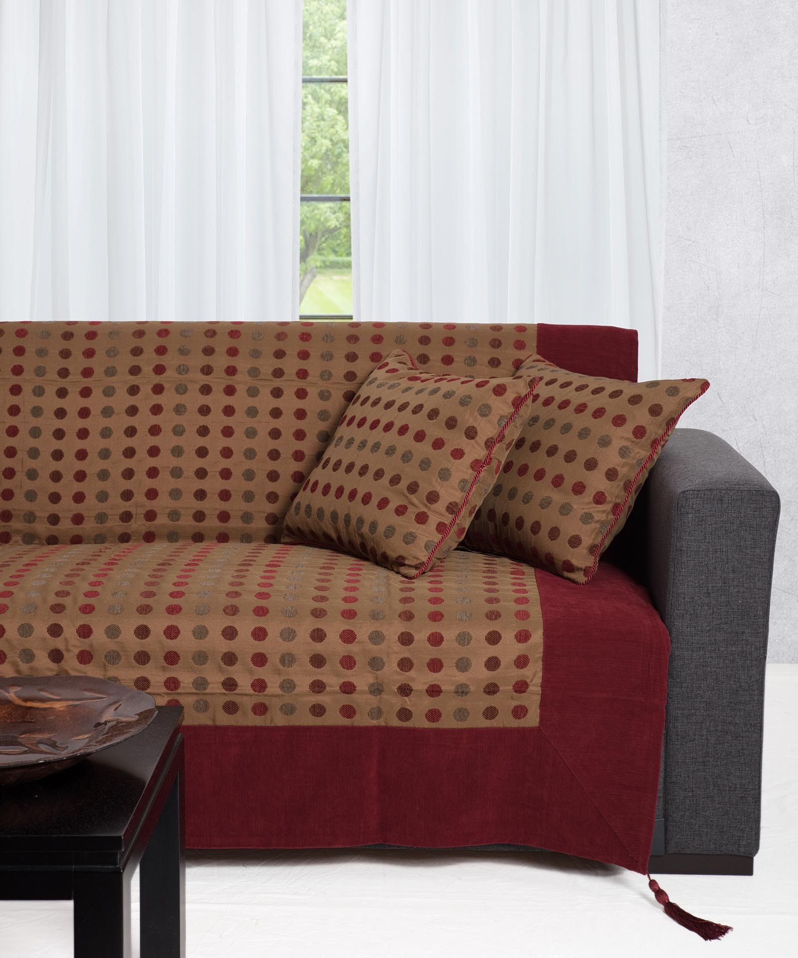 Σετ Ριχτάρια 3 Τεμαχίων Silk Fashion 602 Πουά Μπορντώ