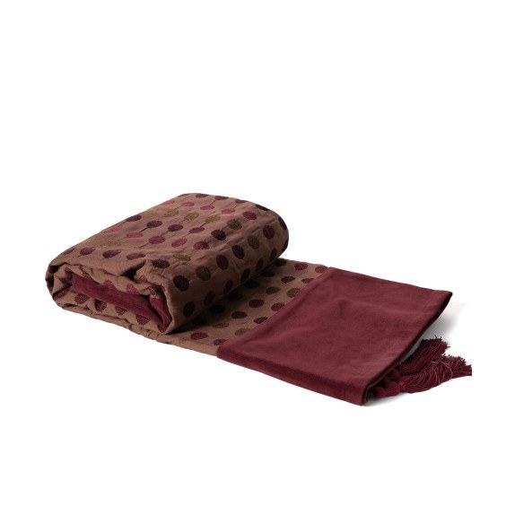 Ριχτάρι Διθέσιου Silk Fashion 602 Πουά Μπορντώ 180x250