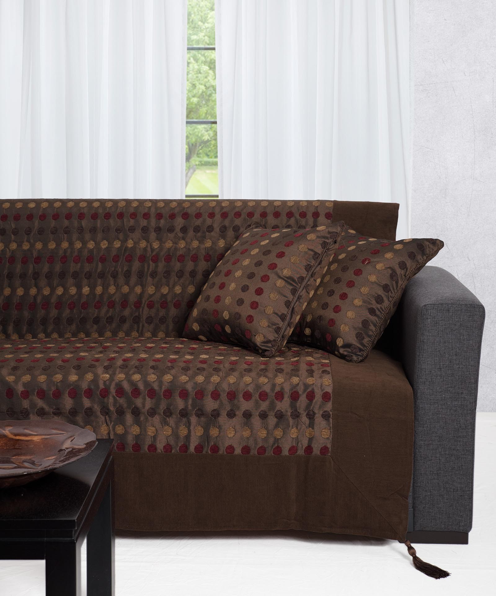 Σετ Ριχτάρια 3 Τεμαχίων Silk Fashion 602 Πουά Καφέ