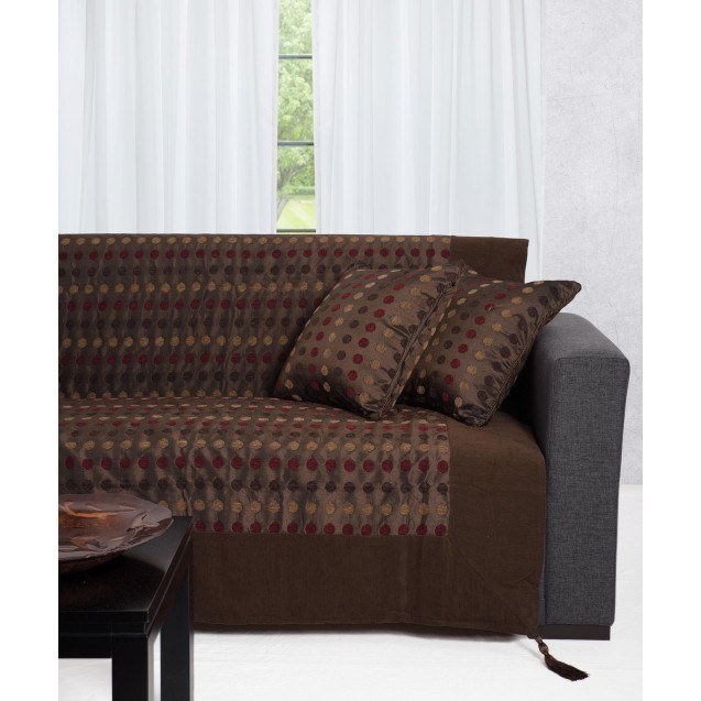 Ριχτάρι Πολυθρόνας Silk Fashion 602 Πουά Καφέ...