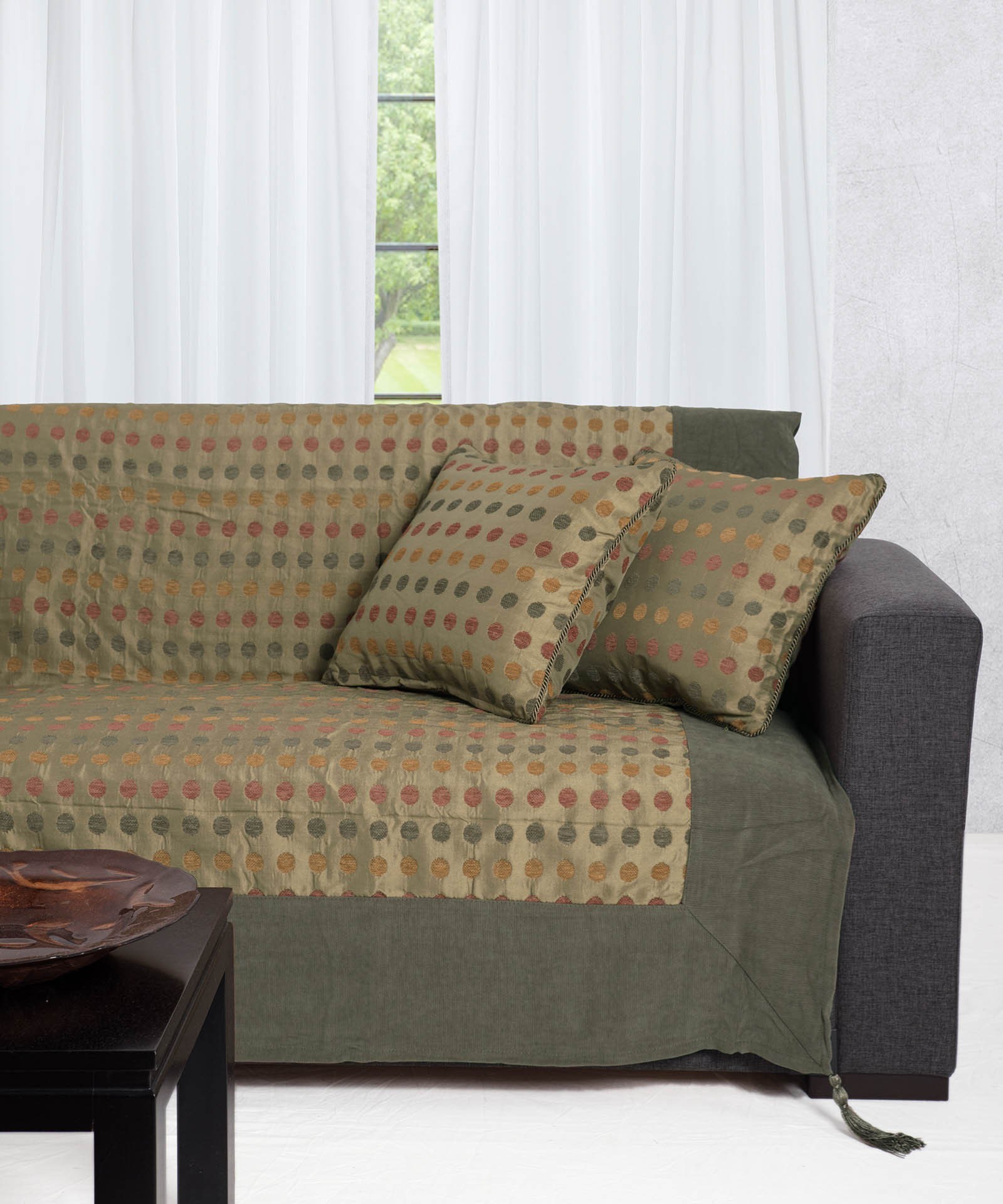 Σετ Ριχτάρια 3 Τεμαχίων Silk Fashion 602 Πουά Πράσινο