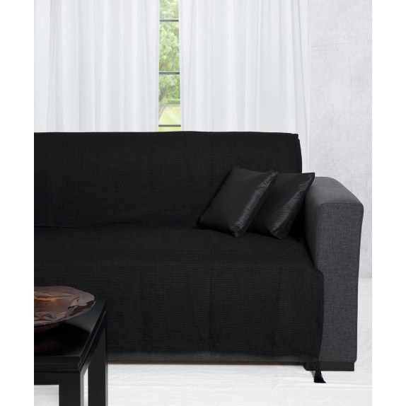 Ριχτάρι Τριθέσιου Silk Fashion 9925 Μαύρο 180x300