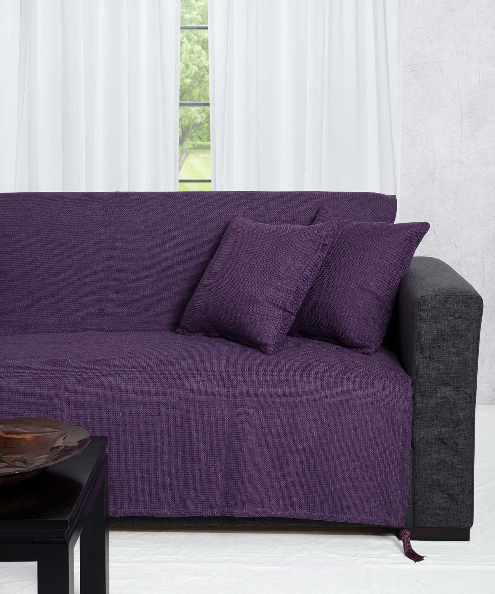 Ριχτάρι Τριθέσιου Silk Fashion 9925 Μώβ 180x300