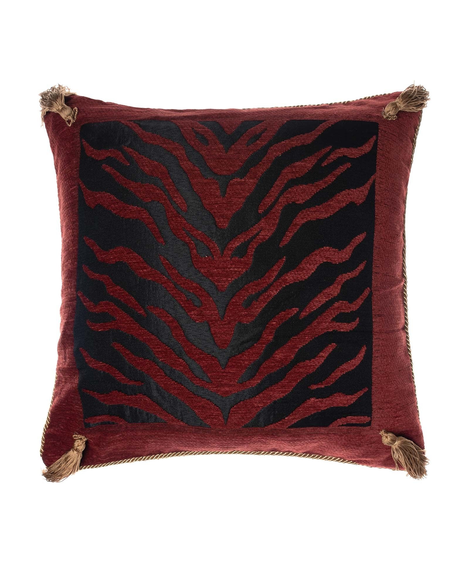 Μαξιλαροθήκη Διακόσμησης Silk Fashion 306 Μαυροκόκκινο 65x65