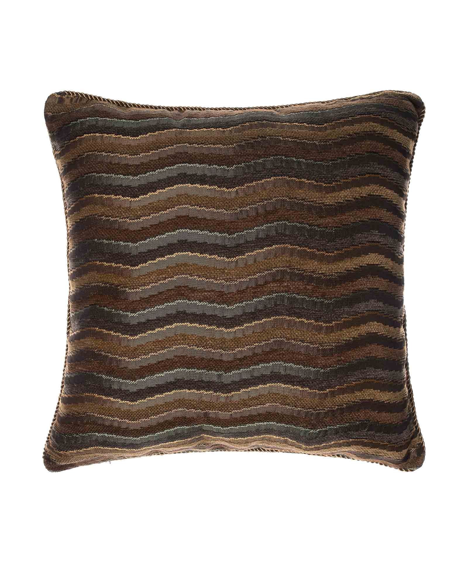 Μαξιλαροθήκη Διακόσμησης Silk Fashion 602 Κύμα Λαδί 65x65