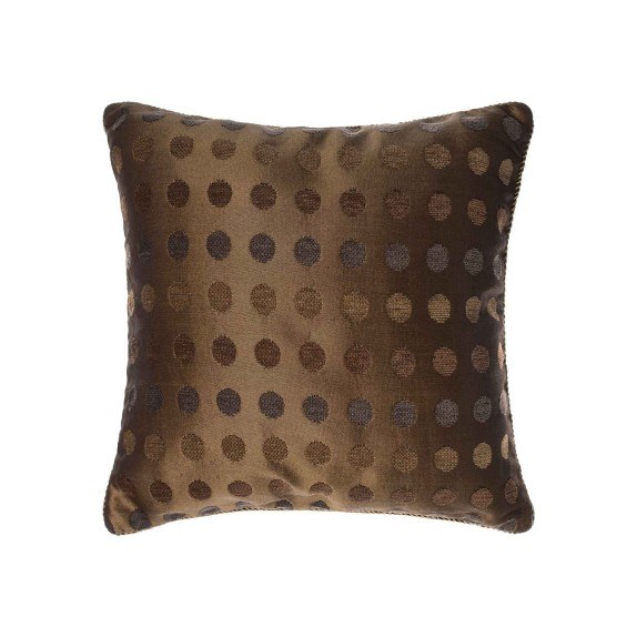 Μαξιλαροθήκη Διακόσμησης Silk Fashion 602 Πουά Λαδί 65x65