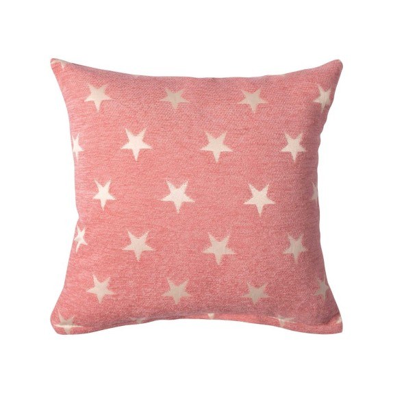 Μαξιλαροθήκη Διακόσμησης Silk Fashion Αστέρι Ροζ 45x45