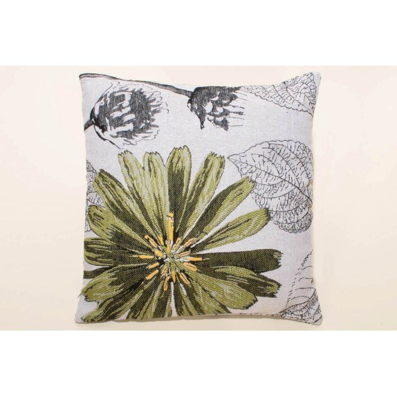 Μαξιλαροθήκη Διακόσμησης Silk Fashion Flower Green 45x45