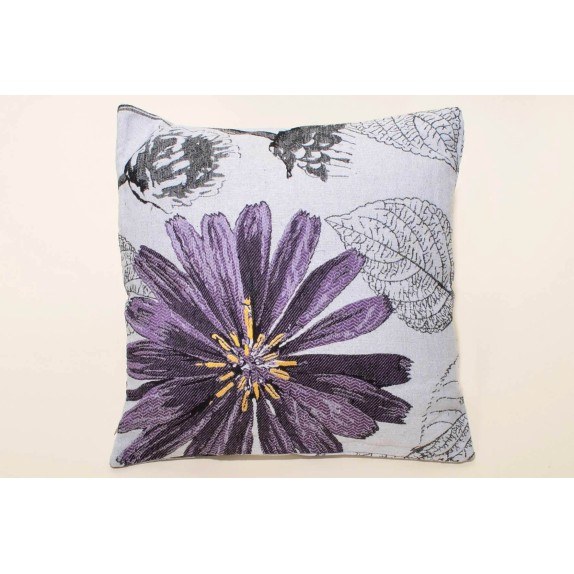 Μαξιλαροθήκη Διακόσμησης Silk Fashion Flower Purple 45x45