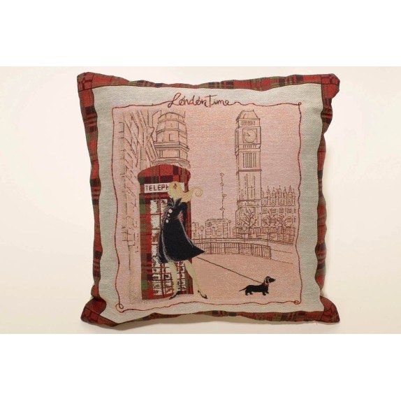 Μαξιλαροθήκη Διακόσμησης Silk Fashion London Booth 45x45