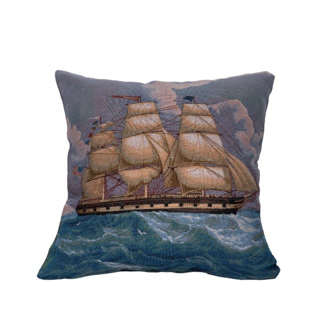 Μαξιλαροθήκη Διακόσμησης Silk Fashion Καράβι1...