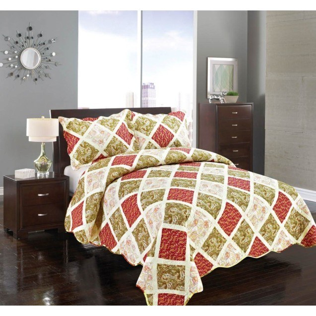 Σετ Κουβερλί Υπέρδιπλο Silk Fashion Παλ Καρώ...