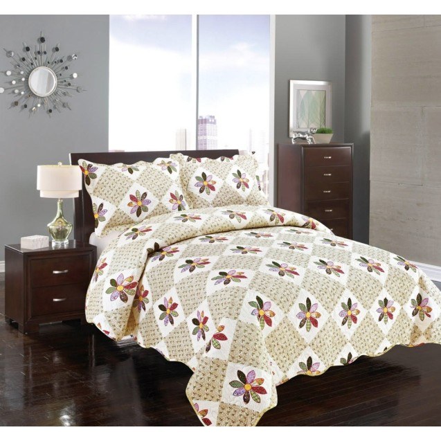 Σετ Κουβερλί Υπέρδιπλο Silk Fashion Μαργαρίτα...