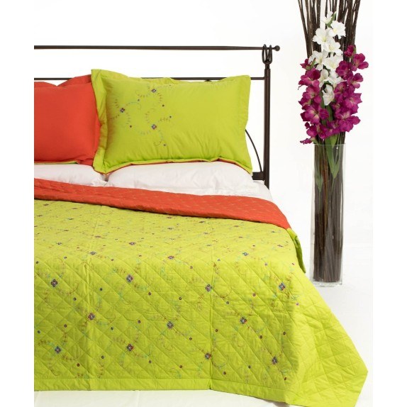 Σετ Κουβερλί Μονό Silk Fashion 24 Λαχανί 160x220