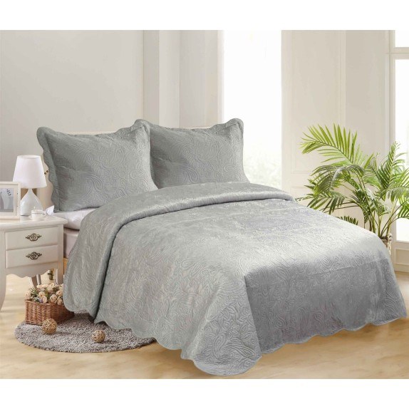 Σετ Κουβερλί Υπέρδιπλο Silk Fashion Supersoft Λαχούρι...