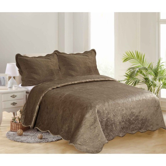 Σετ Κουβερλί Υπέρδιπλο Silk Fashion Supersoft Λαχούρι...