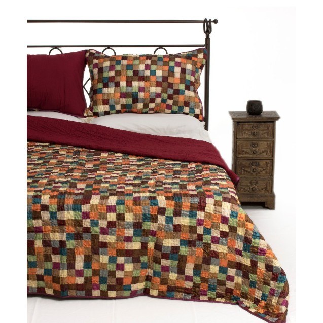 Σετ Κουβερλί Μονό Silk Fashion Σκακι 160x220