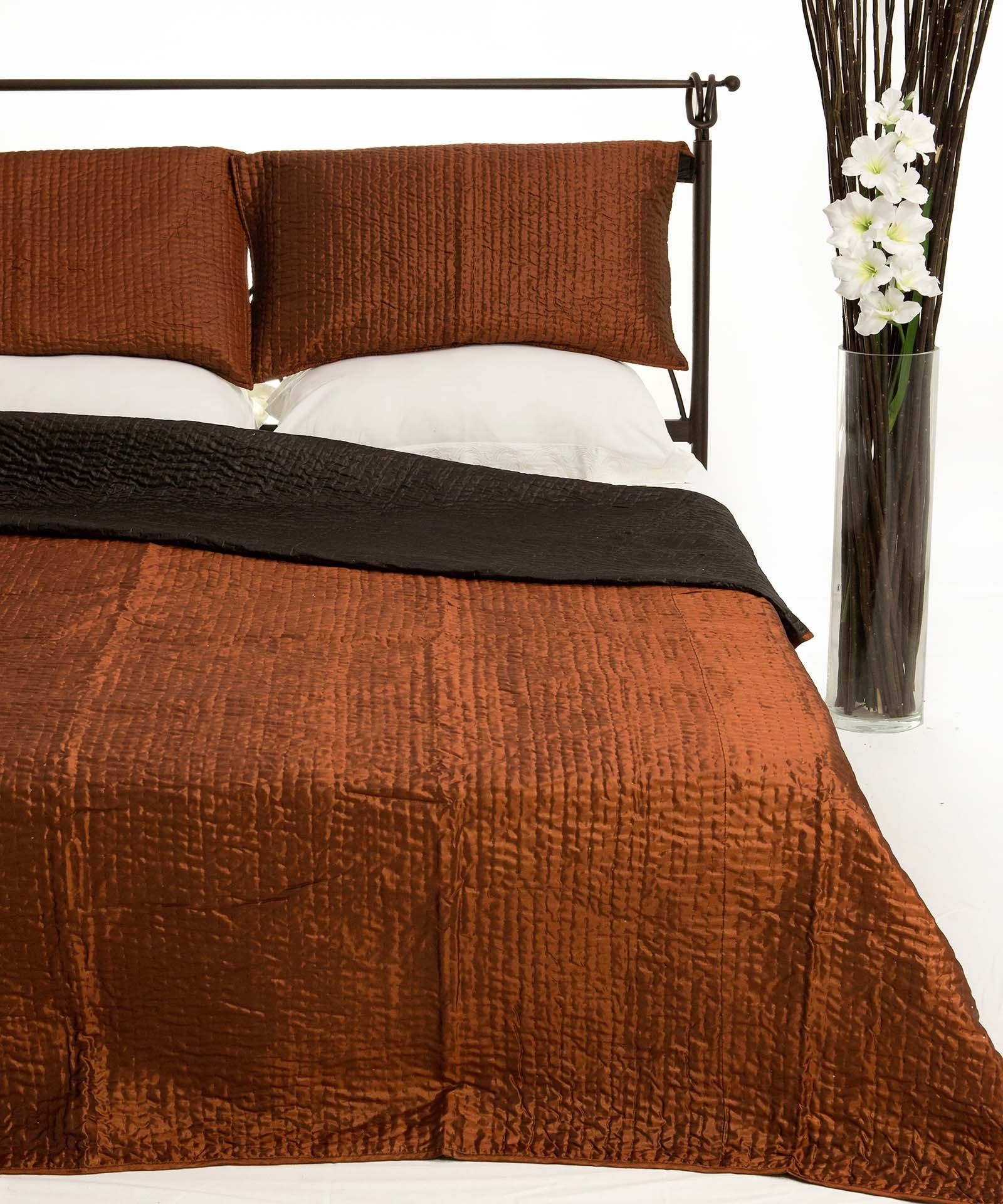 Σετ Κουβερλί Μονό Silk Fashion 6330 Κεραμιδί 160x220