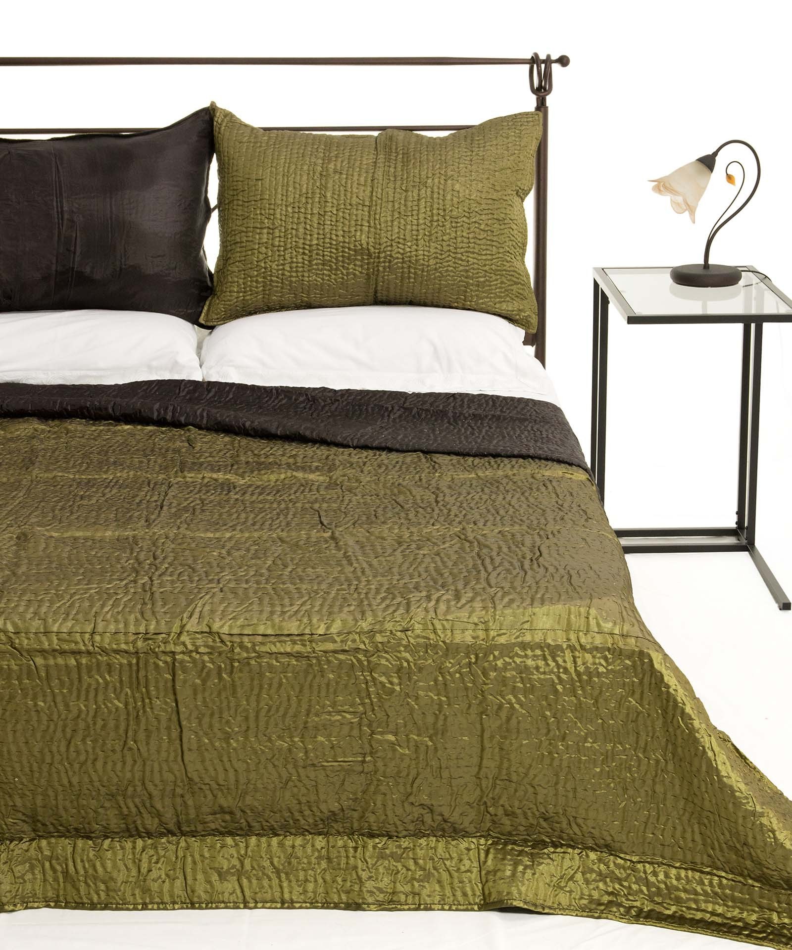 Σετ Κουβερλί Υπέρδιπλο Silk Fashion 6330 Πράσινο 220x24