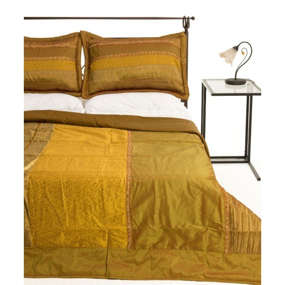 Σετ Κουβερλί Υπέρδιπλο Silk Fashion Taj Mahal Χρυσό 220x240