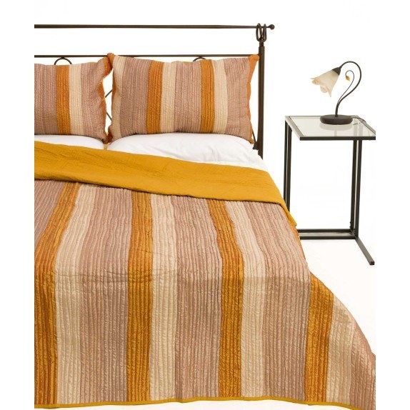 Σετ Κουβερλί Υπέρδιπλο Silk Fashion 6329 Χρυσό 220x240