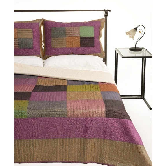 Σετ Κουβερλί Υπέρδιπλο Silk Fashion 6153 Μώβ 220x240