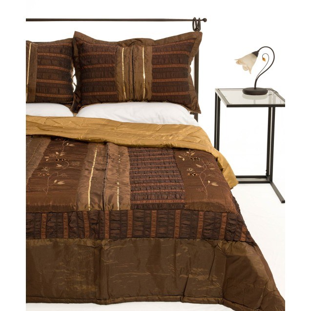 Σετ Κουβερλί Μονό Silk Fashion 10506 Καφέ 160x220