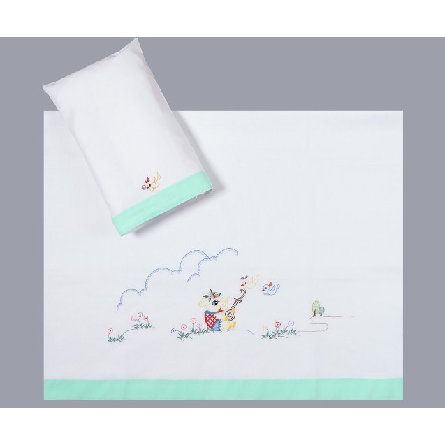 Σετ Σεντόνι Λίκνου Silk Fashion Πράσινο 85x135