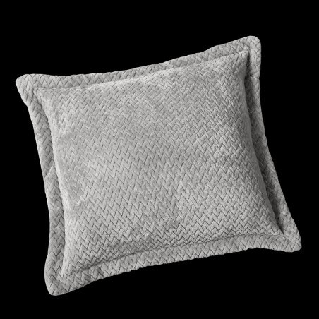 Σετ Κουβέρτα Fleece Υπέρδιπλη και Μαξιλαροθήκη Διακόσμησης Guy Laroche Rombus Silver 220x240