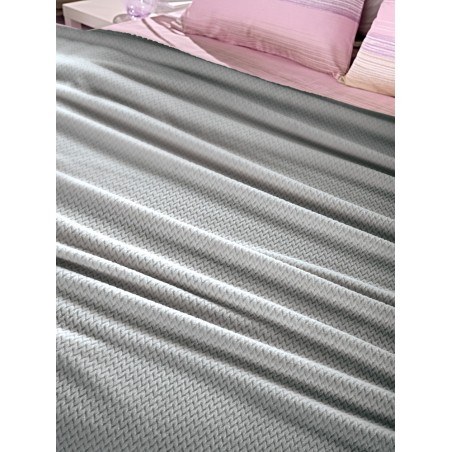 Σετ Κουβέρτα Fleece Υπέρδιπλη και Μαξιλαροθήκη Διακόσμησης Guy Laroche Rombus Silver 220x240