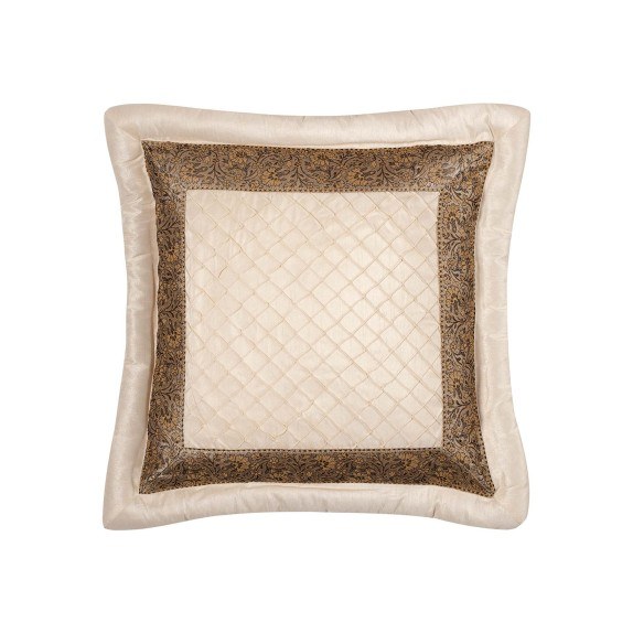Μαξιλαροθήκη Διακόσμησης Silk Fashion Μπουρλέ Ivory 45x45