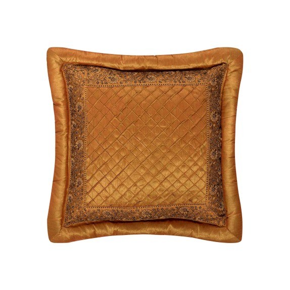 Μαξιλαροθήκη Διακόσμησης Silk Fashion Μπουρλέ Χρυσό 45x45