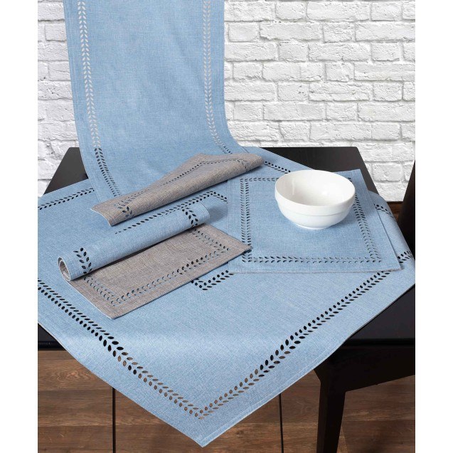 Runner Silk Fashion Bg18 Σιέλ/Γκρι