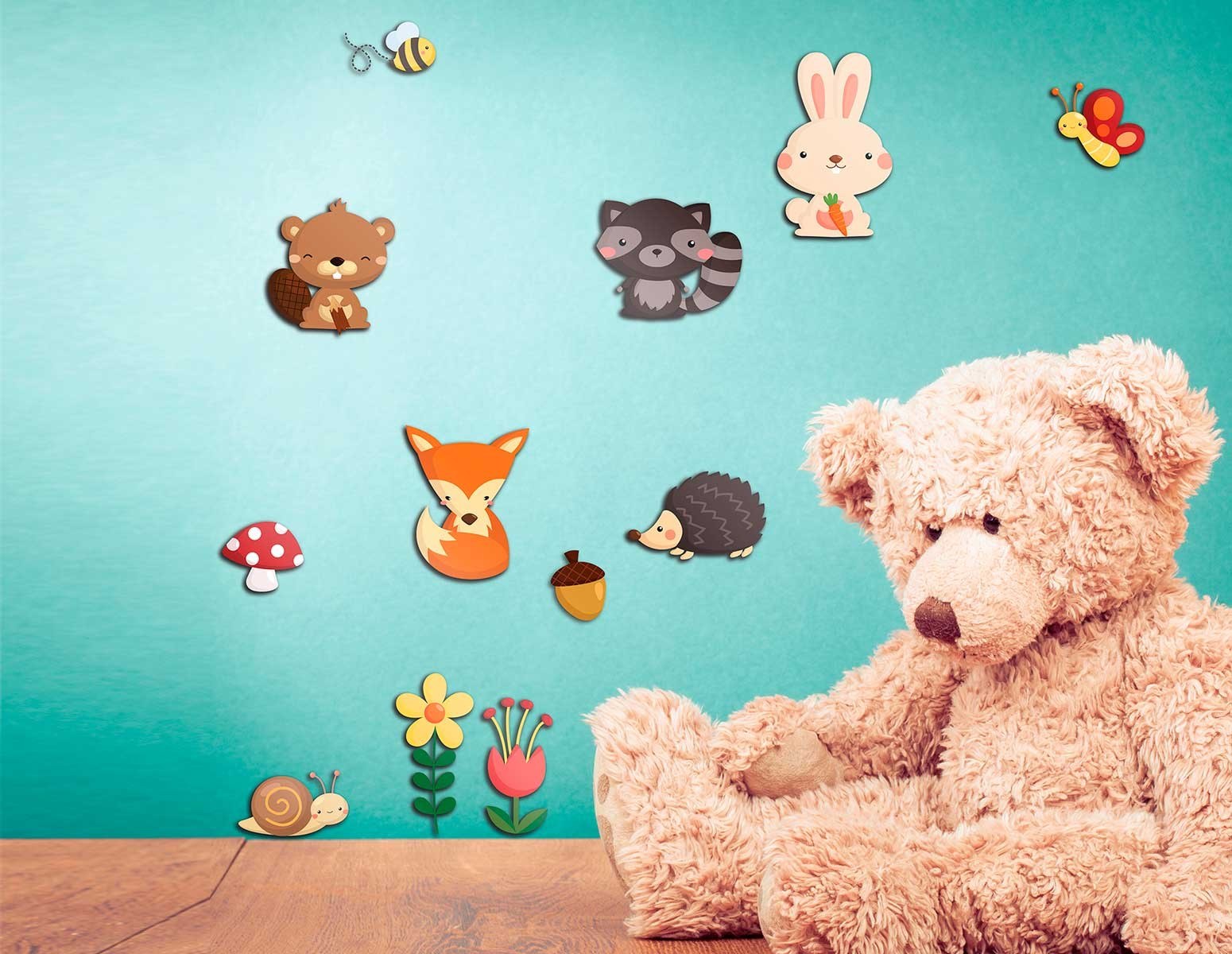 Ango Αυτοκόλλητα 3 επιπέδων Μ Happy Forest 14505