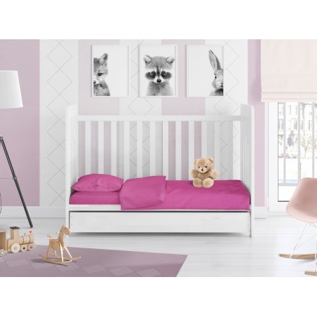 Παπλωματοθήκη Κούνιας Dimcol Solid 499 Fuchsia 120x160