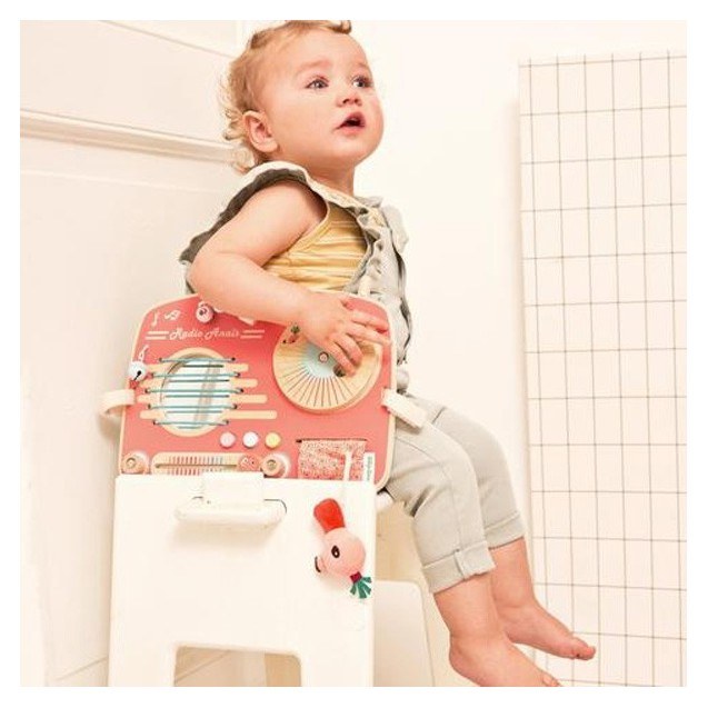 Ξύλινο ταμπλό δραστηριοτήτων Ράδιο Lilliputiens...