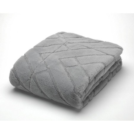 Σετ Γούνινη Κουβέρτα Υπέρδιπλη Morven Kaplan K08 Γκρι 230x250