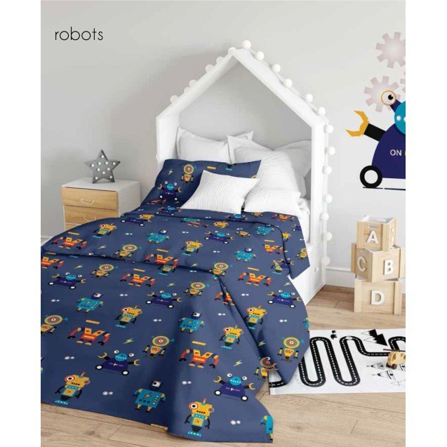 Σετ Παπλωματοθήκη Μονή 2 Τεμαχίων Makis Tselios...