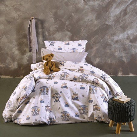 Παπλωματοθήκη Μονή Sb Home Luna Park Blue 160x240