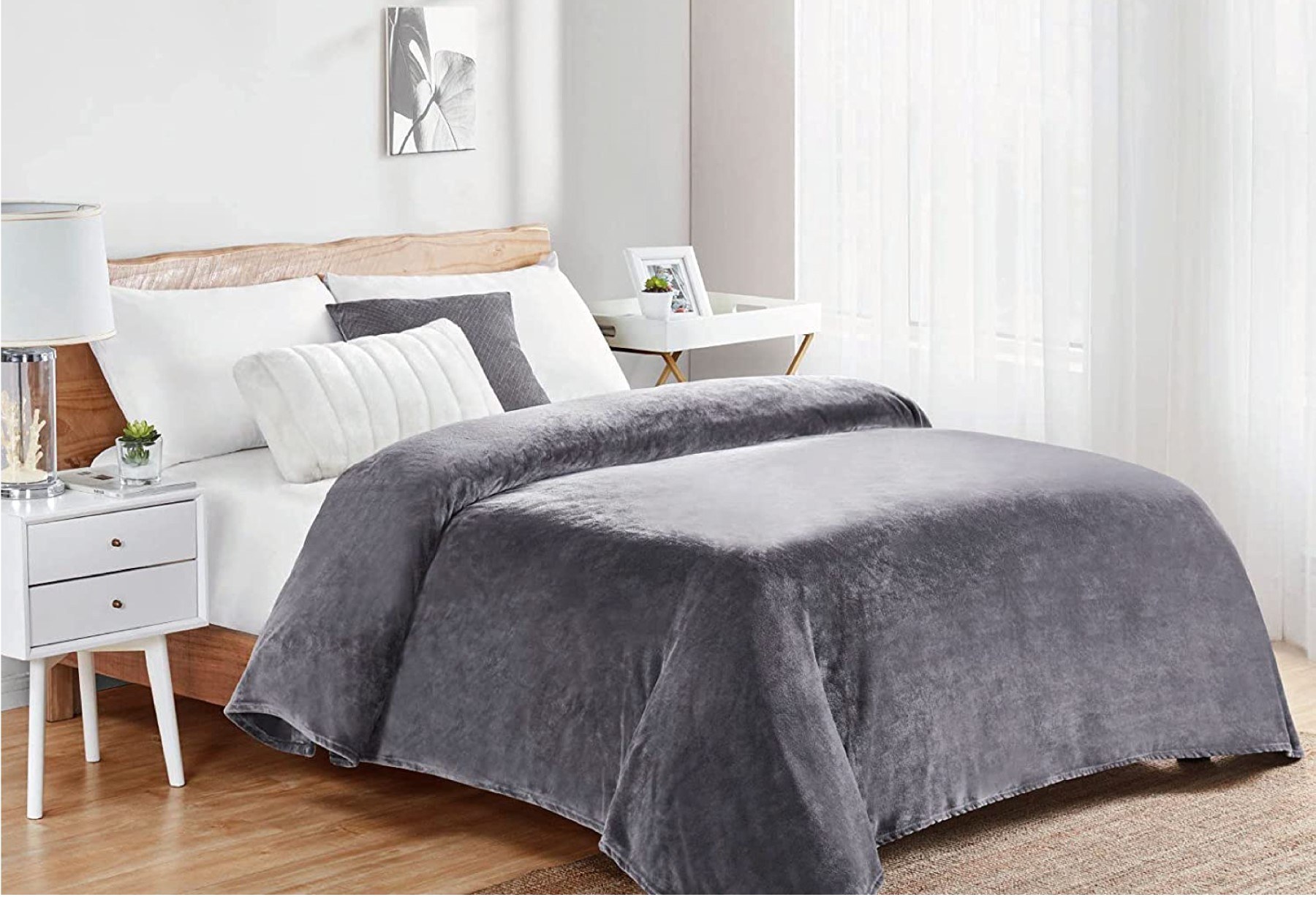 Κουβέρτα Fleece Μονή Dimcol Μονόχρωμη 06 Grey 160x220