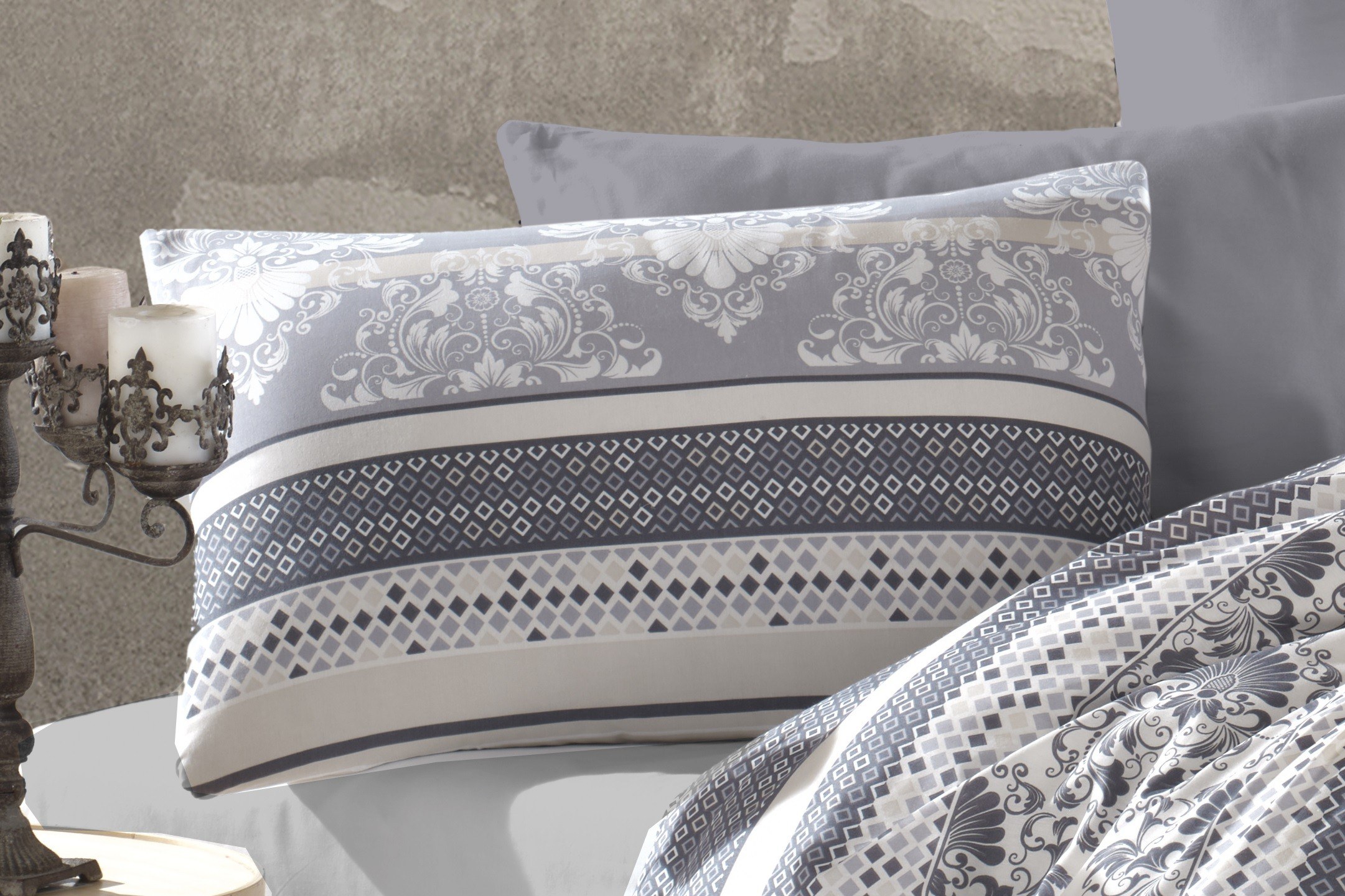 Μαξιλαροθήκη Dimcol Ανδρομάχη 317 Grey 50x70