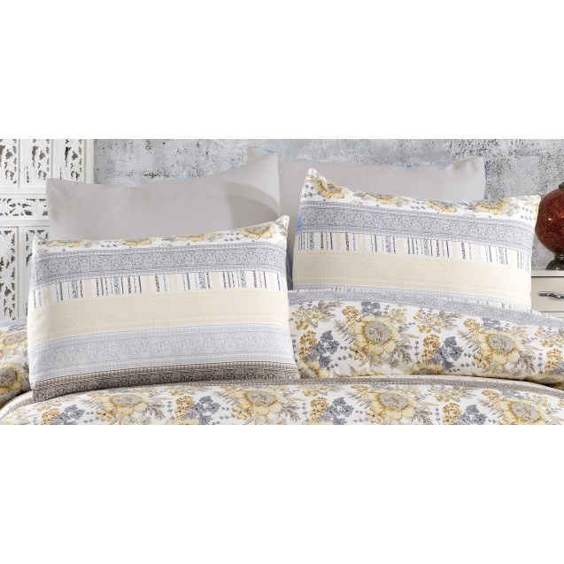Μαξιλαροθήκη Dimcol Ηλιαχτίδα 370 Grey-Beige 50x70